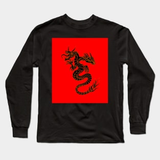 Double Headed Dragon - Dragon art - Tattoo art Long Sleeve T-Shirt